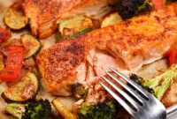 Roasted Salmon and Vibrant Vegetables