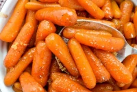 Caramelized Maple Brown Sugar Slow Cooker Carrots