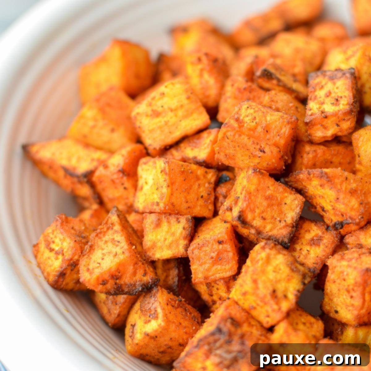 Crispy Air Fryer Sweet Potato Cubes 1 featured 2283