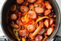 Crispy Air Fryer Sausage and Peppers
