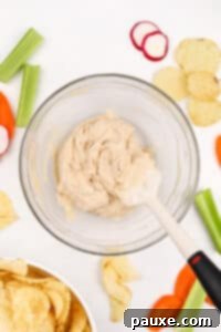 Golden State Creamy Dip 12 A bowl filled with dip, mixed until smooth and ready.