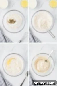 Comforting Slow Cooker Beef Stew and Dumplings 22 Whisking together flour, salt, and baking powder. Then mixing in milk and butter to make a soft dumpling dough.