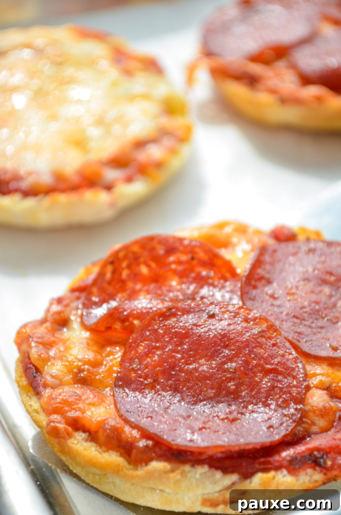 Quick Air Fryer Muffin Pizzas 2 Crispy Air Fryer English Muffin Pizzas ready in under 15 minutes.