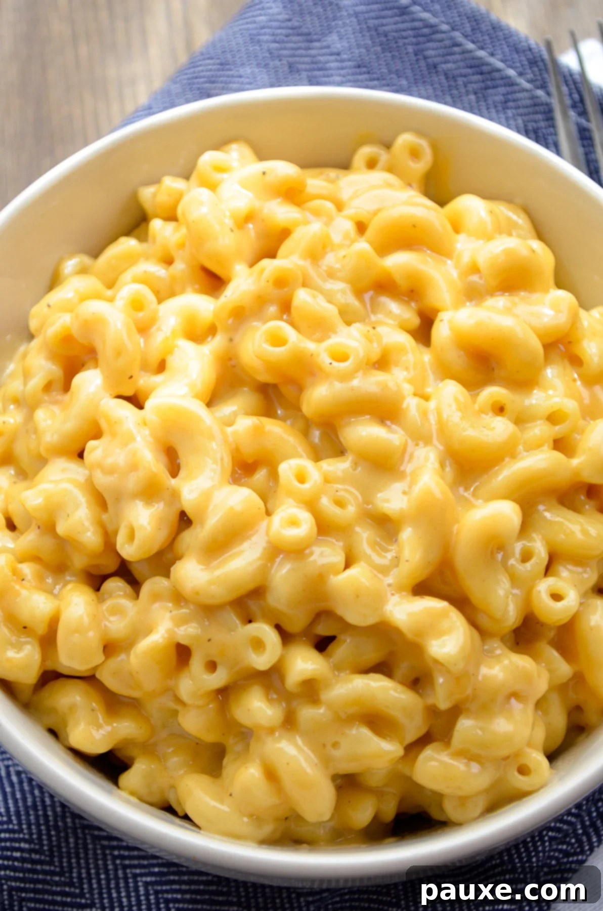5-Ingredient Instant Pot Velveeta Mac and Cheese 4 A bowl of macaroni and cheese, made in the Instant Pot.