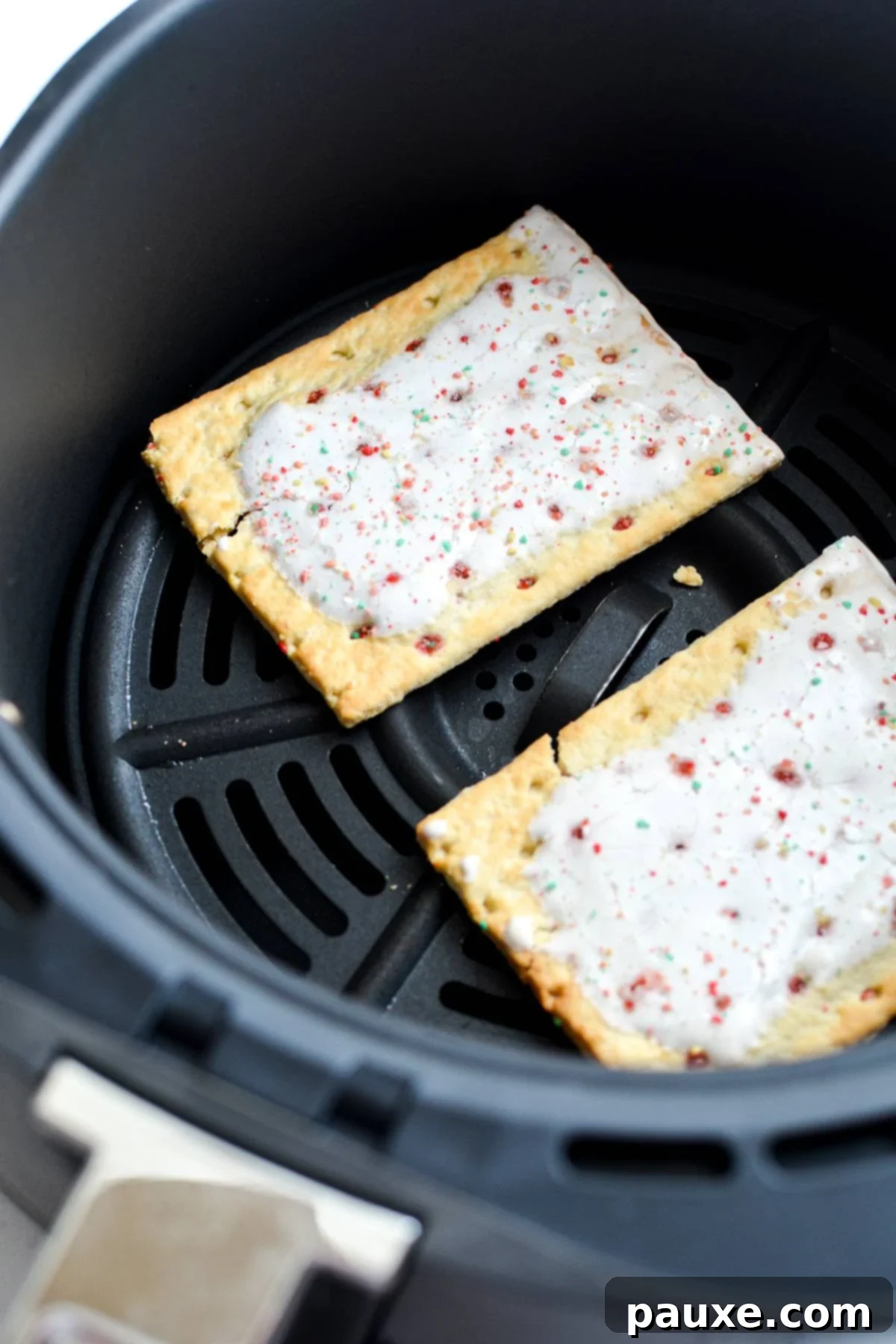 Air Fryer Toaster Pastries 5 Pop tarts that have been cooked in the air fryer.