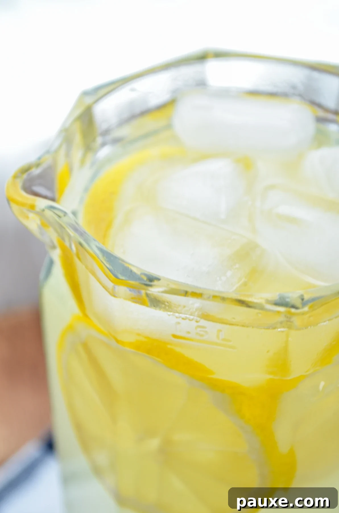 Instant Pot Zesty Lemonade 7 Instant pot lemonade in a large glass jug.
