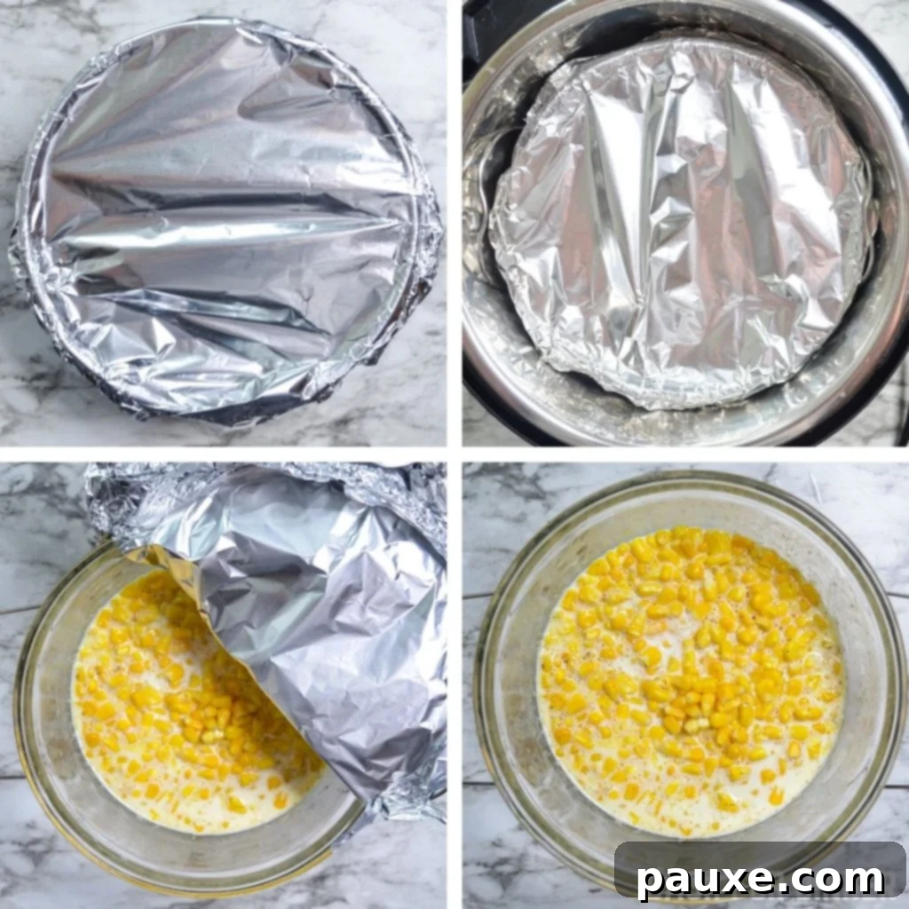 How to cook creamed corn using a pot in pot method for the Instant Pot.