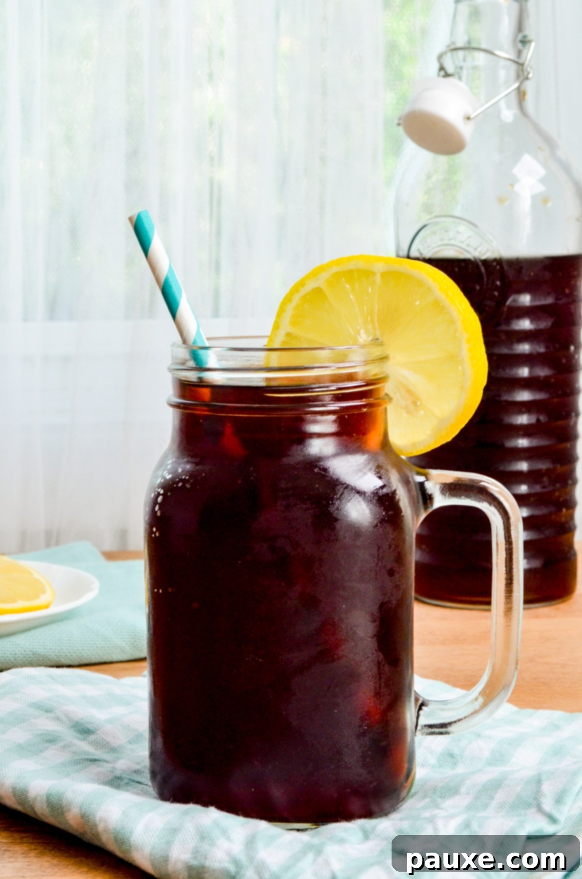 Crystal Clear Instant Pot Iced Tea 2 A refreshing glass of Instant Pot Iced Tea, perfect for summer.