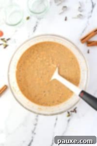 Pumpkin Spice Overnight Oats 18 A bowl of overnight oats mixed together and ready to be transferred into jars.