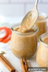 Pumpkin Spice Overnight Oats 19 Spoon an overnight oatmeal mixture into a jar.